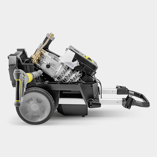Аппарат высокого давления HD 9/20-4 SXA Plus: Низкооборотный 4-полюсный двигатель воздушно-водяного охлаждения и надежный насос с латунной головкой блока цилиндров и поршнями из нержавеющей стали